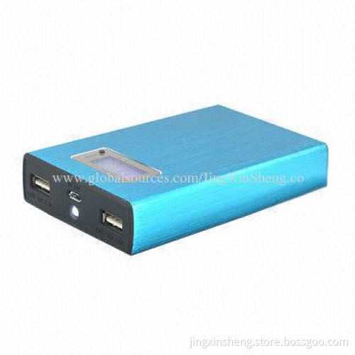 12,000mAh Dual USB output Portable Power Bank, Lithium Battery
